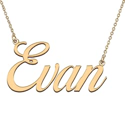HUAN XUN Customized Custom Simple Any Name Necklace