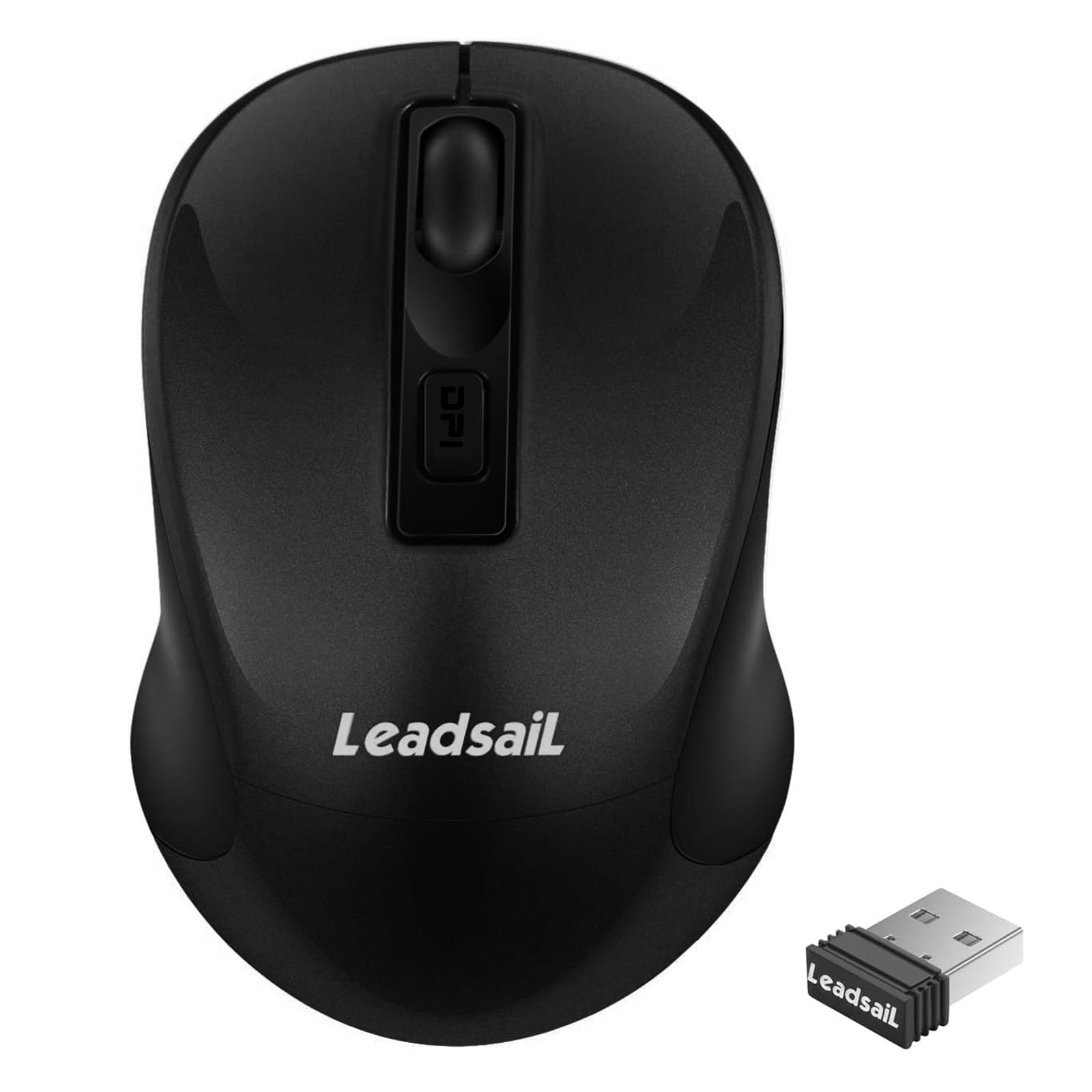 Photo 1 of Leadsail Wireless Slim Cordless Mouse, 2.4G USB Mouse for Laptop, Desktop, MacBook - Less Noise, 4 Buttons