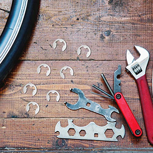 TAZEMAT 450 Stück Edelstahl E-Clip Sicherungsring Sortiment Sprengring 14 GröÃen 1,2 bis 13 mm mit Aufbewahrungenbox Sicherungsscheiben Sortiment für Wellennut Maschine Automotive – Bild 5