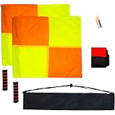 Soccer Referee-Flag Football-Linesman Red Yellow-Cards - Stainless Steel Whistles Set Ref Coach Equipment Water Proof Kit (color001)