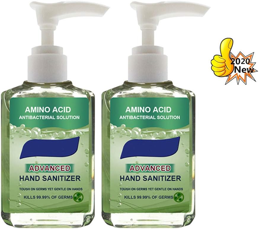 2PCS Hand Sanitizer Gel - 50ml Rinse Free Hand Soap Travel Size Disposable Hand Sanitizer Moisturizing & Refreshing Gel Cleanser Instant Hand Sanitizer Effective 99.99% Skin Cleansing (2 X 59ML-B)