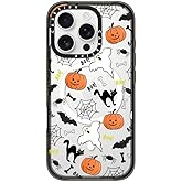 CASETiFY Impact Case for iPhone 16 Pro [8.2ft 4X Military Grade Drop Protection/Compatible with Magsafe] - Boo! its Halloween - Clear Black
