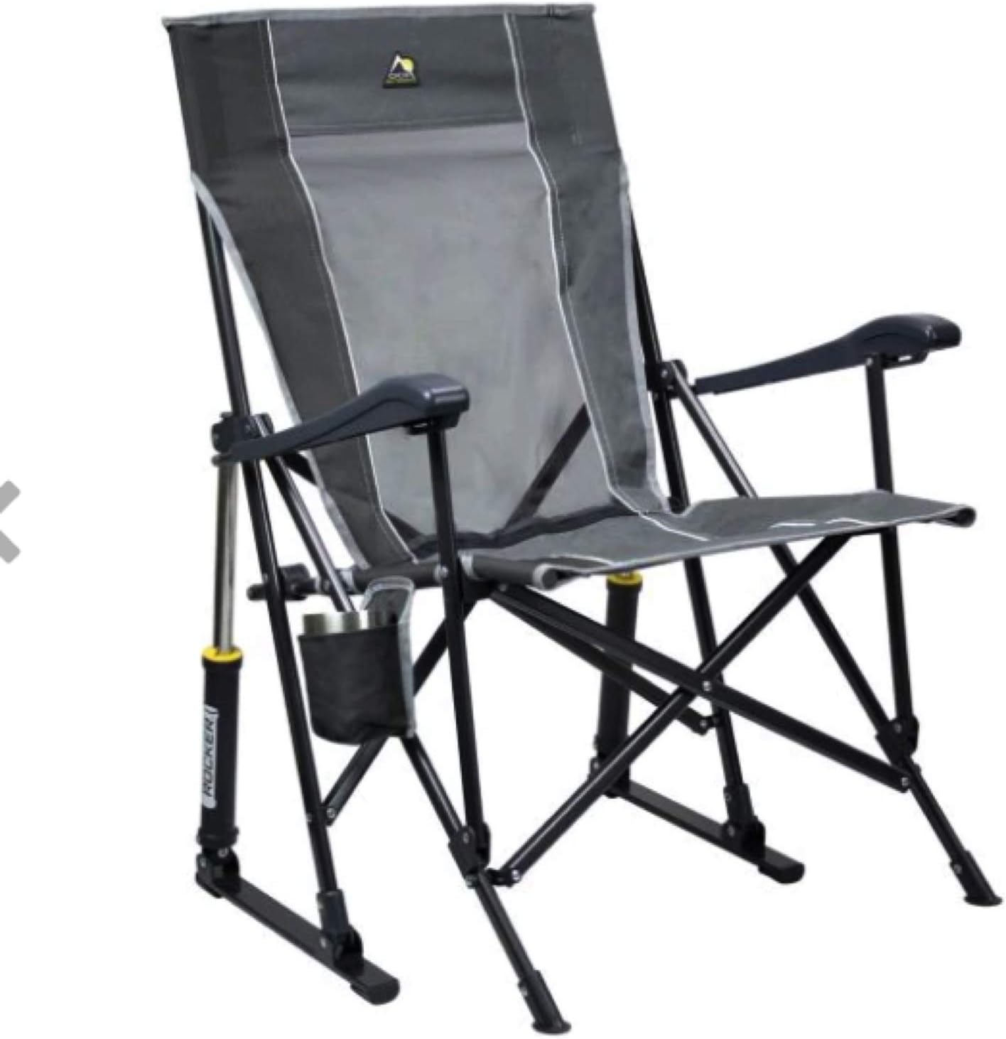 gci outdoor maroon roadtrip rocker folding chair