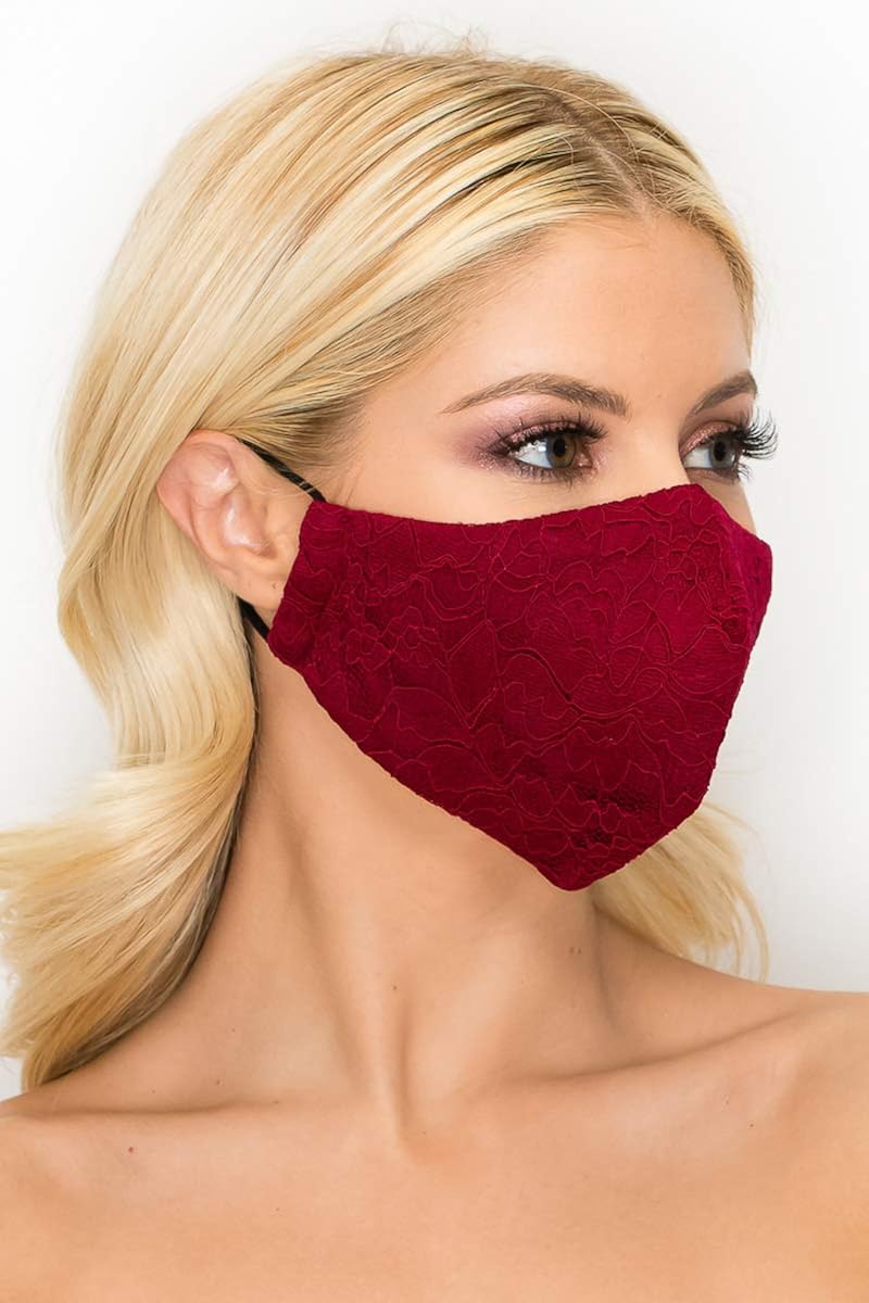 Lace Face Mask 3 Ply Made in USA Wedding, Bridesmaid