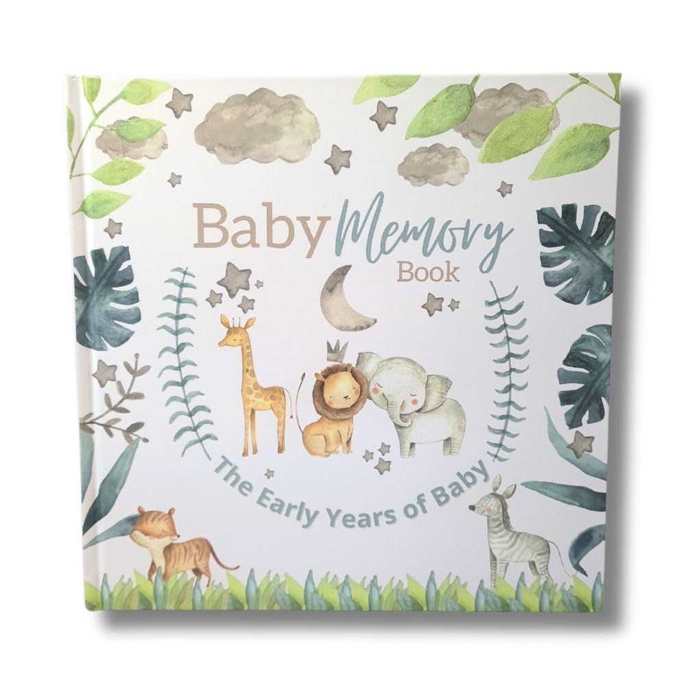 Baby Milestone Book - Memory Book - Baby Gift - First Year Milestone Hardback Book - Gloss Hardback New Baby Journal