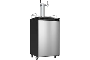 EdgeStar KC2000SSTWIN Full Size Stainless Steel Dual Tap Kegerator & Draft Beer Dispenser - Stainless Steel