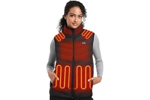 TODWARM Heated Vest Women with 11 Heat Zones, Electric Heating Vest for Winter Outdoor Hiking, Battery Not Included