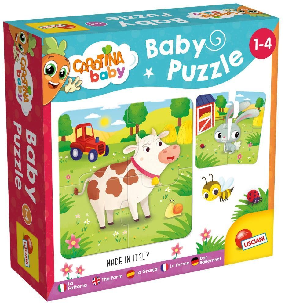 Lisciani Carotina Baby Puzzle For Kids, Farm Animals - 80083