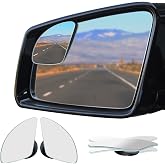Ampper Car Blind Spot Mirror, Large Fan-Shape Convex Blindspot Mirror, 2 Pc | Fan Shaped Large Car Blindspot Mirror, Adjustabe HD Glass Frameless Wide Angle Rearview Blind Spot Car Mirror, Stick On Lens