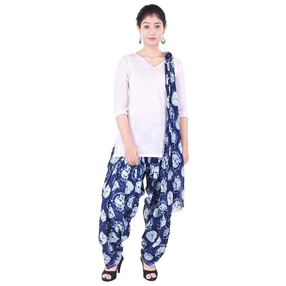 Beautiful Printed Cotton Patiala and Dupatta set