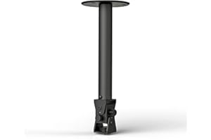 Projector Ceiling Mount for Single-Hole Smart Projectors – 1/4"-20 Thread, 22 lbs, Knob Adjustment, 360° Rotation, ±30° Tilt,