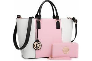 DASEIN Large Tote Bags Vegan Leather Purses and Handbags for Women Top Handle Ladies Shoulder Bags Satchel Hobo 2pcs Set