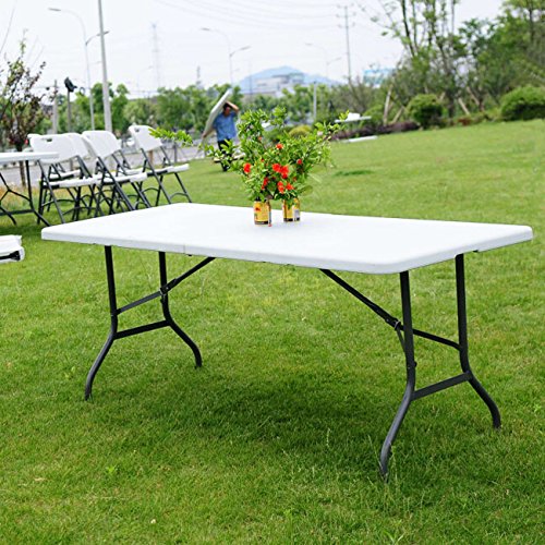 Soogo 6' Folding Table Portable Plastic Indoor Outdoor Picnic Party Dining Camping Table