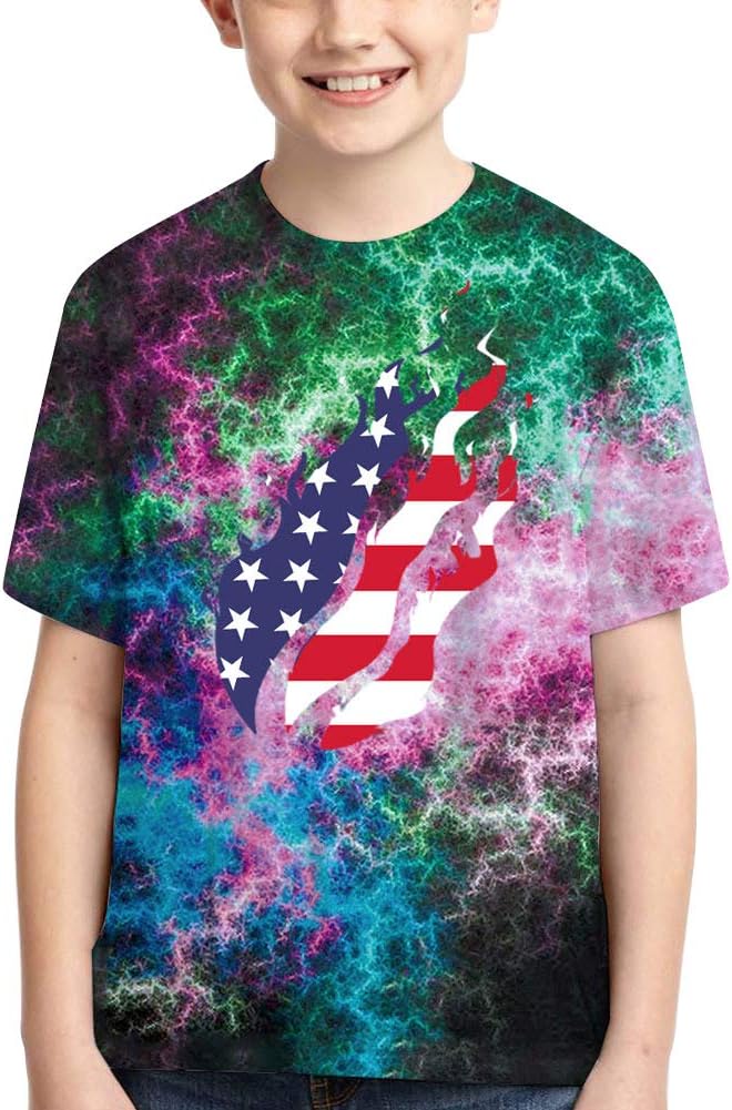 Enicuter Boys Girls T-Shirt Preston Playz Nation Gamer Flame Crewneck Short Sleeve Tees 6-16 Years