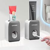 CXYHMG Automatic Toothpaste Dispenser for Kids, Tooth Paste Squeezer,2Black | Tooth paste Dispenser for Kids &amp; Family Shower Decor, is Wall Mounted Bathroom Accessories Organizer