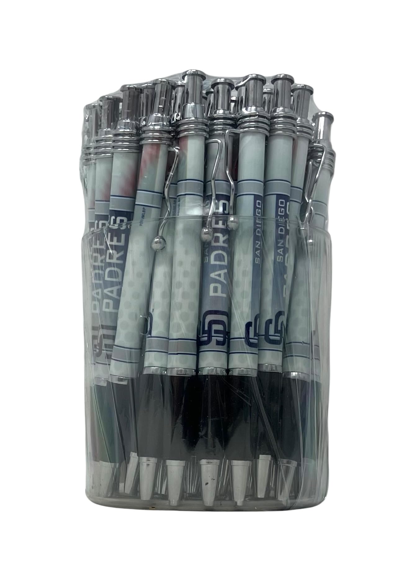 Photo 1 of Pro Specialties Group MLB 48-Pack Tub Retractable Click Pens- Great Stocking Suffers and Party Favors (San Diego Padres)