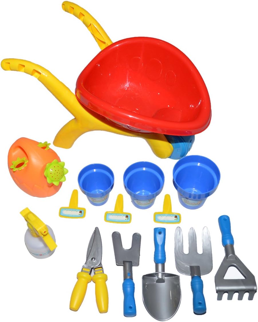 Kids Garden Toy Set/Children's Wheelbarrow Gardening Set,fit for 3 years up(14 pcs)