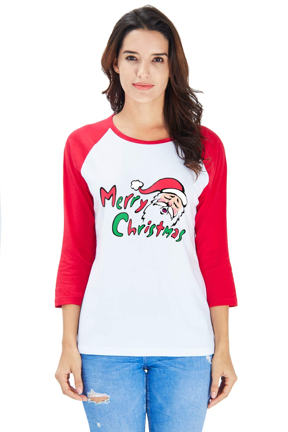 Goodstoworld Christian T-Shirt Women Raglan Long Sleeve Blouse Tee Xmas Top Baseball T Shirt