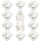 VZCBZC 12Set Bride Fuzzy Slippers for Women Cross Band Open Toe Bridesmaid Slippers Gift Plush Bridal Slippers for Wedding Day Party