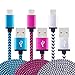 Micro USB Cable, Sicodo High Speed [3-Pack] 6FT Premium Nylon Braided USB 2.0 Data Sync and Charger Cables Compatible with Samsung Galaxy S7, Note 5, HTC, Motorola, LG, Sony and More Android Phone