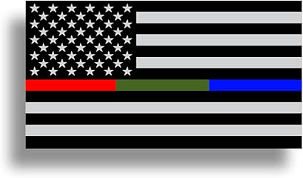 Amazon Com Police Military And Fire Thin Line Usa Flag American