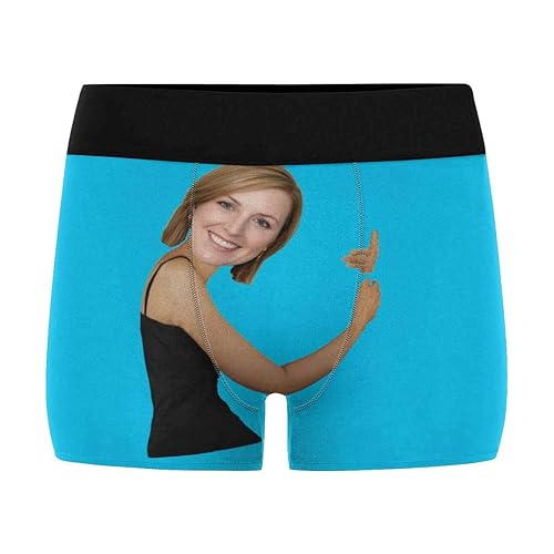 Custom Men's Boxer Briefs Underwear Shorts Underpants with Face