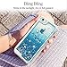 MOLLYCOOCLE iPhone SE Case, iPhone 5 5S Case, 3D Liquid Bling Sparkle Glitter Clear TPU Shell Quicksand Cute Star Fashion Creative for Girls Flowing Protective Cover for iPhone SE/5/5S - Blue