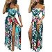 Women Romper Split Maxi Dress Floral Short Jumpsuit Overlay Summer Party Beach 2021 Green M