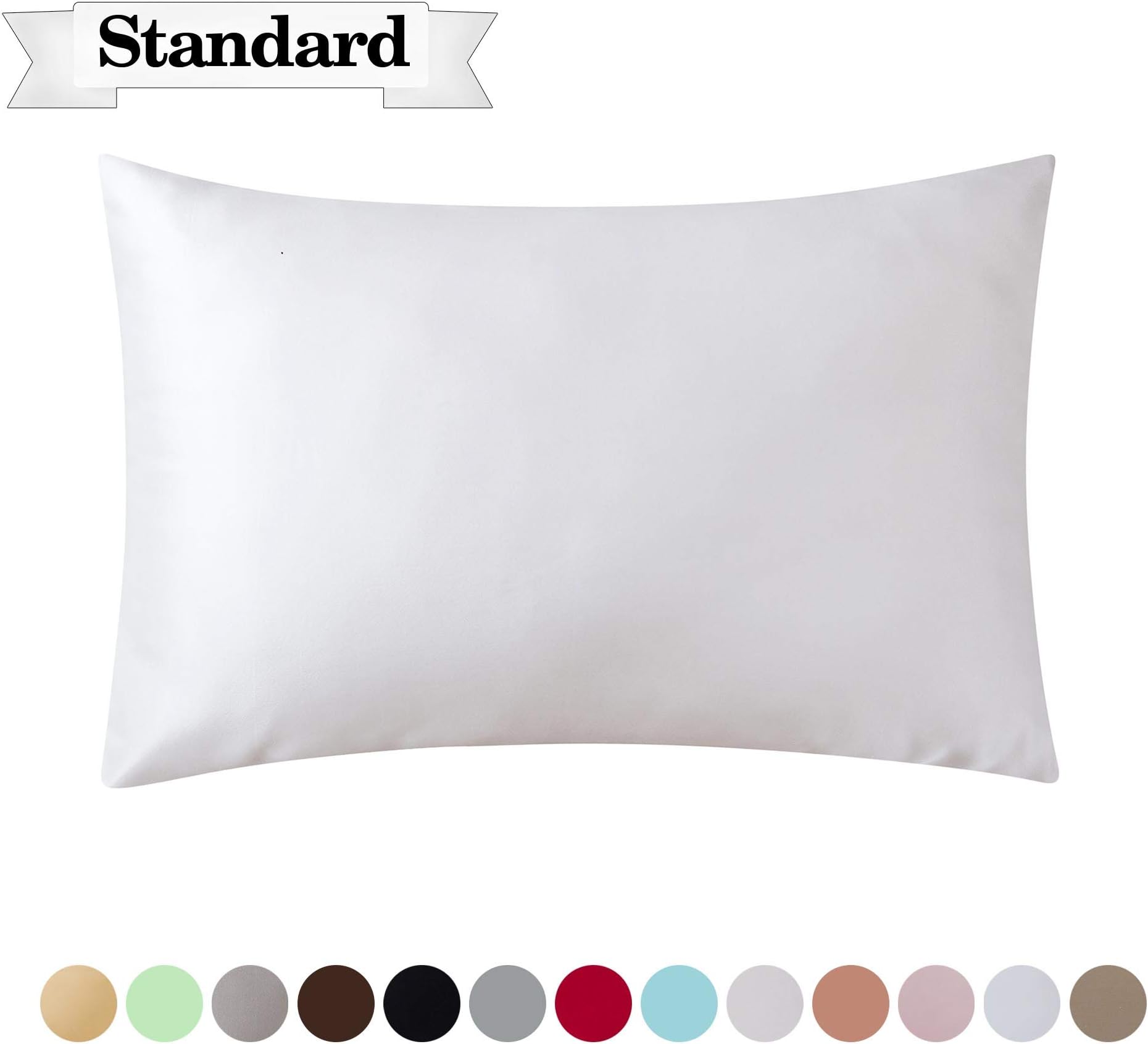 SARAFLORA 100% Pure Mulberry Silk Pillowcase for Hair and Skin – Super Soft and Smooth Real Natural Silk Bed Pillow Covers with Hidden Zipper, 19-Momme, 600 Thread Count, 1 Piece (Ivory, Standard)