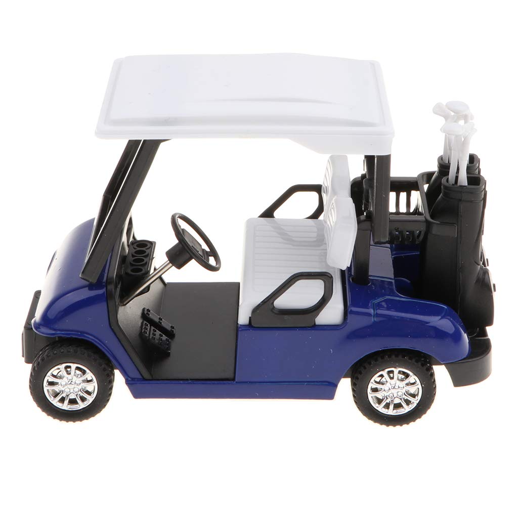 Diecast Metal Golf Cart Model Toy 120 Scale Pull Back Vehicles Toy (White, Red