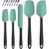 Coukre Silicone Spatula Set of 5,High Temperature Resistant, Food Grade Silicone, Dishwasher Safe, for Baking, Cooking (Aqua