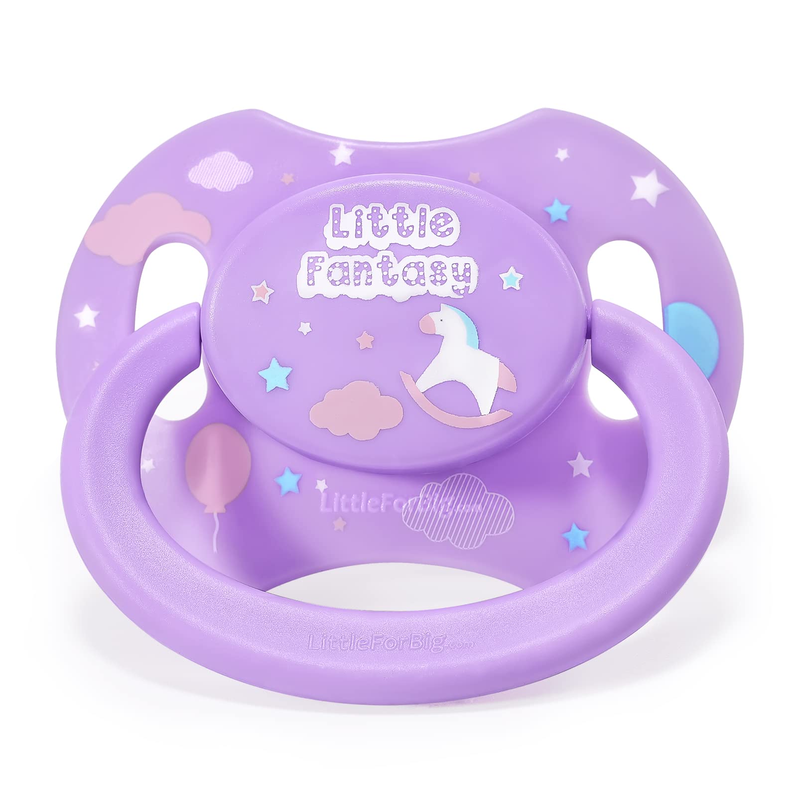 LittleForBig Bigshield Generation-II Adult Sized Pacifier Little Fantasy Pattern Purple