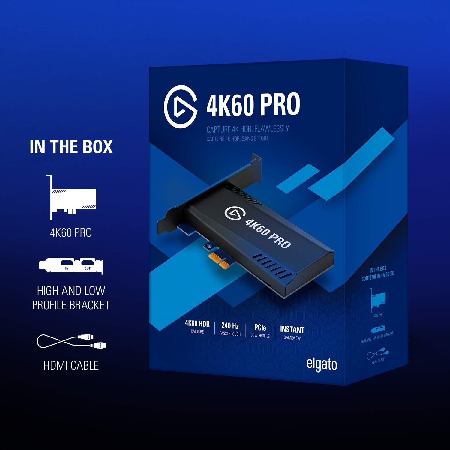 Elgato Game Capture 4K60 Pro MK.2 - 4K60 HDR10 Capture and Passthrough, PCIe Capture Card,Superior Low Latency Technology: Computers & Accessories