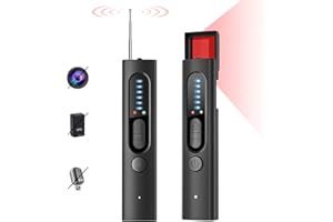 EVESKY Hidden Camera Detector Spy Camera Finder,Bed Bug Hidden Camera Detectors for Hotels,RF Detectors for Travel Portable,GPS Tracker Device Detector for Car,5 Levels Sensitivity 3 Modes(Black)