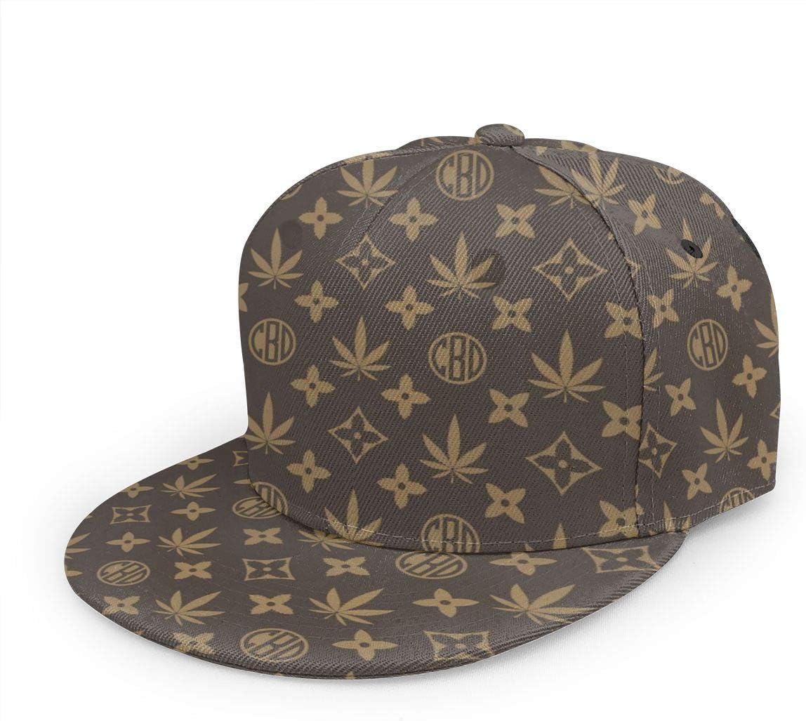 Unisex Hip Hop Baseball Cap Adjustable Flat Bill Brim Snapback Hat