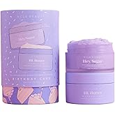 NCLA Beauty All Natural Body Scrub and Body Butter - Exfoliating Sugar Scrub and Moisturizer with Natural Butters and Oils - Birthday Cake - 2 pc