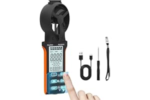 WAPORICH Handheld Anemometer Smart Touch CFM Meter 0-999900 ft3/min Rechargeable, Waterproof and Dustproof Wind Speed with Wind Temperature for Air Volume, HVAC Vents, Boat Sailing, Shooting-RQ-5000D