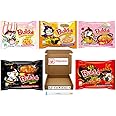Samyang Buldak Hot Spicy Chicken Ramen Noodle Korean Stir-Fried Ramen, Carbonara & Habanero Lime Flavor, 1 Pack for Each Flavor (5, Carbonara, Cream Carbonara, Kimchi, Quattro Cheese, Original)