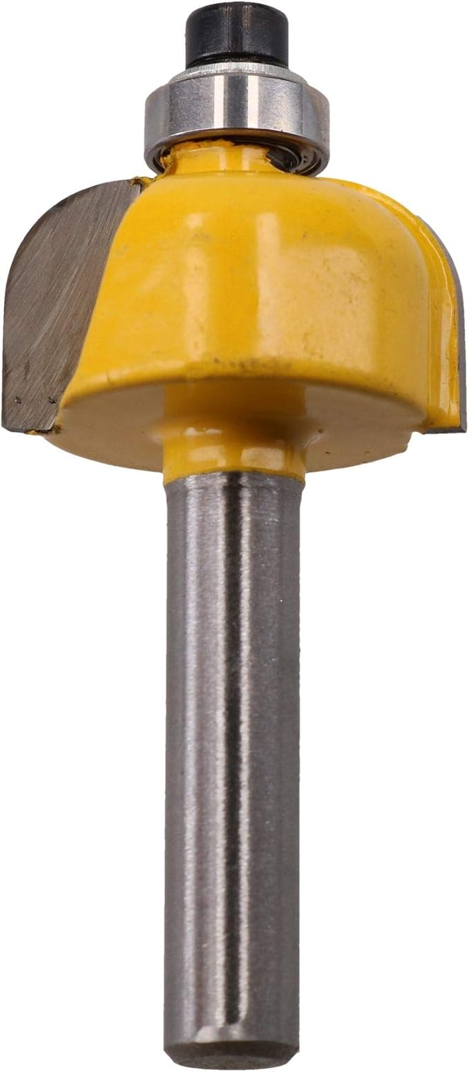 TCT Bearing Cove Box Router Bit 22mm D 6.3mm Radius Cutting Tool 1/4