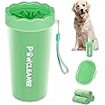 Dog Paw Cleaner, Washer, Muddy Pet Foot Cleaner for Small Medium Large Breed Dogs/Cats (with 3 absorbent towel) (Light Green, Large)