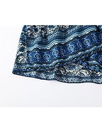 Falda larga bohemia asimétrica de cintura alta para dama, talla única