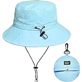 Waterproof Bucket Hat for Women and Men - UV Protection Beach Sun Hat Fishing Safari Boonie Hat Rain Hat Adjustable Packable