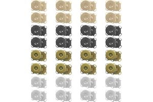 WELANE Magnetic Snaps, 32 Set 14mm Magnetic Sewing Clasps Snaps for Clothes, Bags, Scarves, Leather Sewing (4 Color)