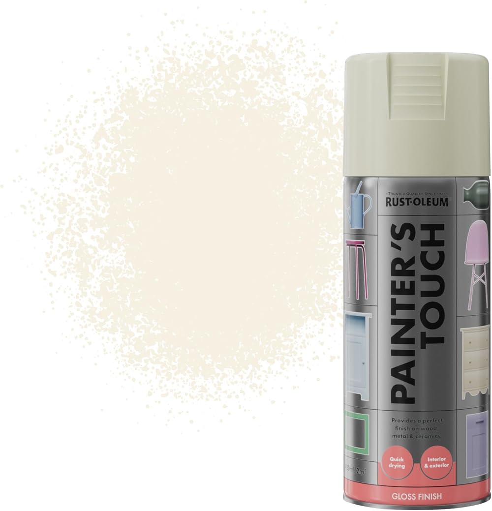 Rust-Oleum Painter's Touch 400ml Almond Gloss Spray Paint Aerosol
