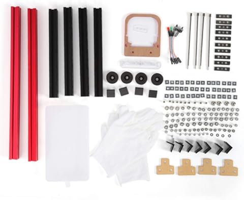 Estuche para computadora de marco abierto de bricolaje, estuche M-ATX de desmontaje de aleación de aluminio 20 * 20, con ranura para tarjeta extendida PCI de 4 piezas, posición de disco duro extendido