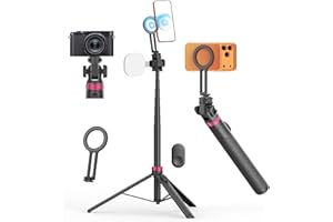 Gahenwo 69" Magnetic Phone Tripod,Selfie Stick Monopod for Magsafe with Remote & Phone Holder,Portable Tripod for iPhone/Android,Portable Camera,Photo,Vlogging,Live Streaming,Travel
