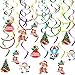 MEWTOGO 36pcs Christmas Hanging Swirl Decoration, Guinea Pigs Hammock with Wooden Stand, Durable Hanging Hammock Bed for Piggies Chinchilla Rat Hamster Bunny Ferrets Hiding Sleeping