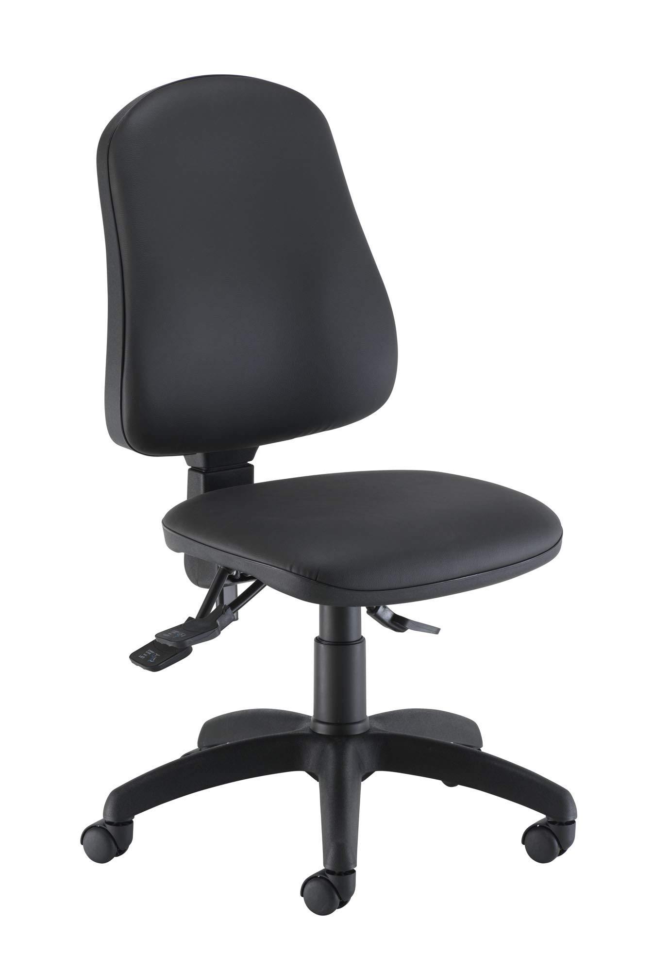 Office Hippo High Back Desk Chair, Ergonomic Office Chair For Home & Office With Height Adjustable Seat & Backrest, Lumbar Support For Extra Comfort, Computer Chair - Black PU