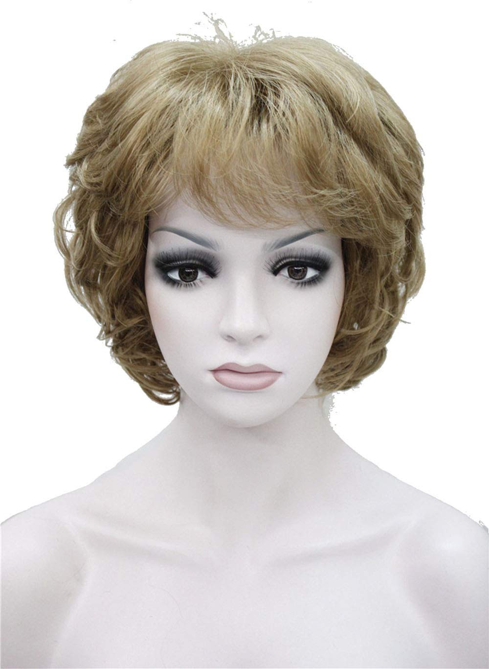 Photo 1 of *USED*
Wiginway Short Curly Wavy Synthetic Hairpiece Wigs with Bangs for Women Girls Light Strawberry Blonde