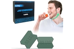 CJing Jawline Exerciser for Men & Women – Silicone Jaw Exerciser Tablets – Powerful Jaw Trainer for Beginner, Intermediate & Advanced Users